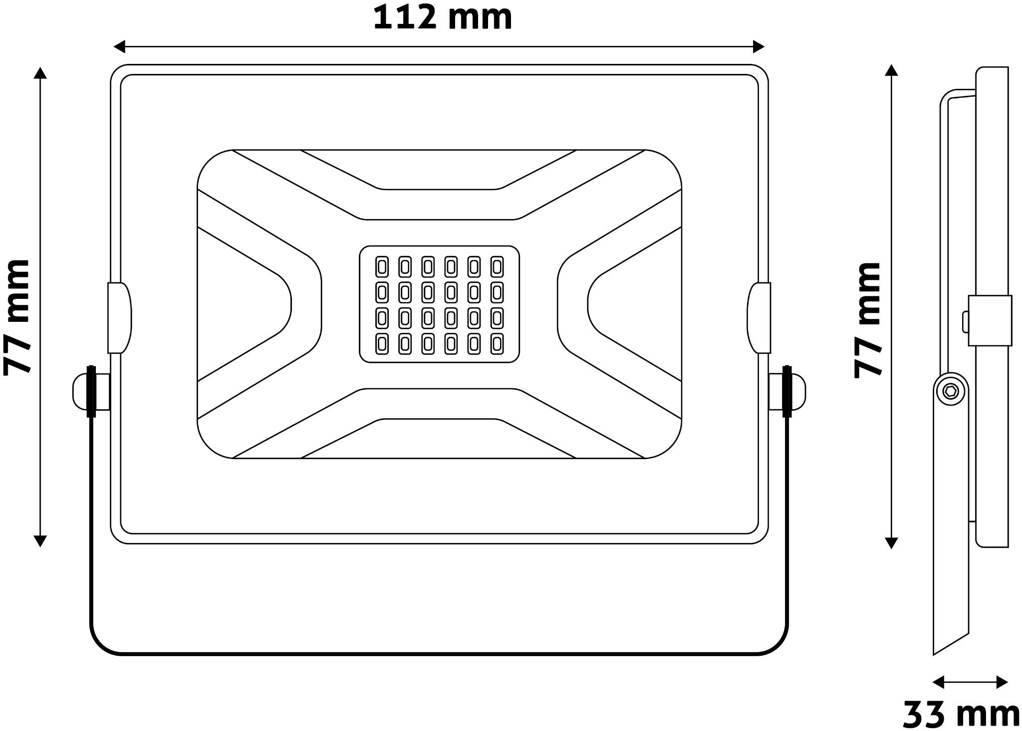 Led reflektor super SLIM 20W 4000K bílý